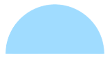 A blue semi-circle